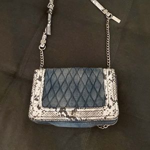 Guess purse - Like new! Vintage Y2K snakeskin and denim